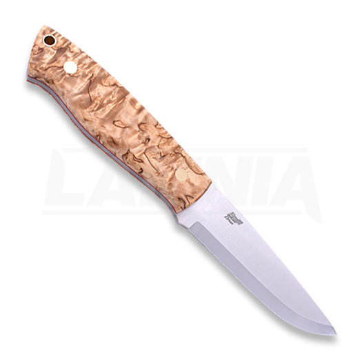 Brisa Trapper 95 kniv, Elmax Scandi, curly birch, left