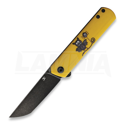 Πτυσσόμενο μαχαίρι Kansept Knives Foosa Yellow with Bat Print