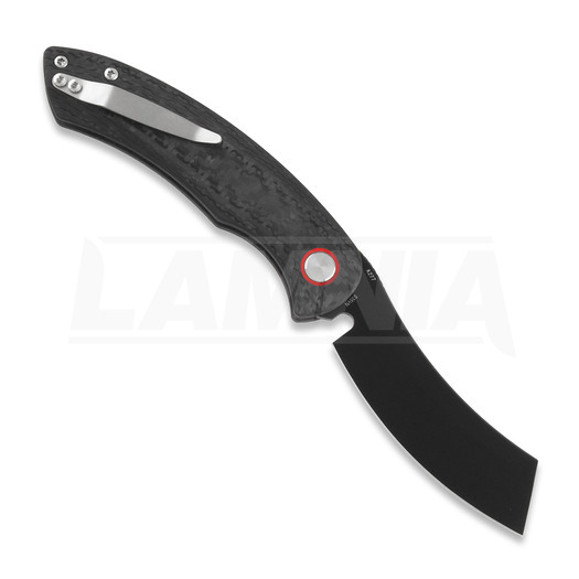 Skladací nôž Red Horse Knife Works Hell Razor P Carbon Fiber, Auto, PVD Black