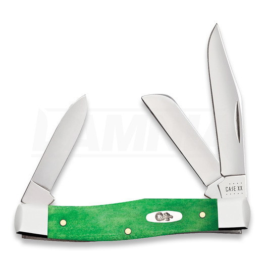 Case Cutlery Brilliant Green Bone Smooth Medium Stockman pocket knife 52821