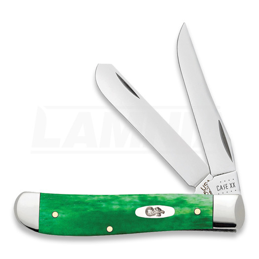 Case Cutlery Brilliant Green Bone Smooth Mini Trapper linkkuveitsi 52824