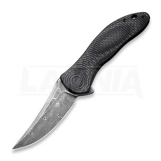 Складной нож CIVIVI Synergy3 Damascus, trailing point, carbon fiber C20075A-DS1