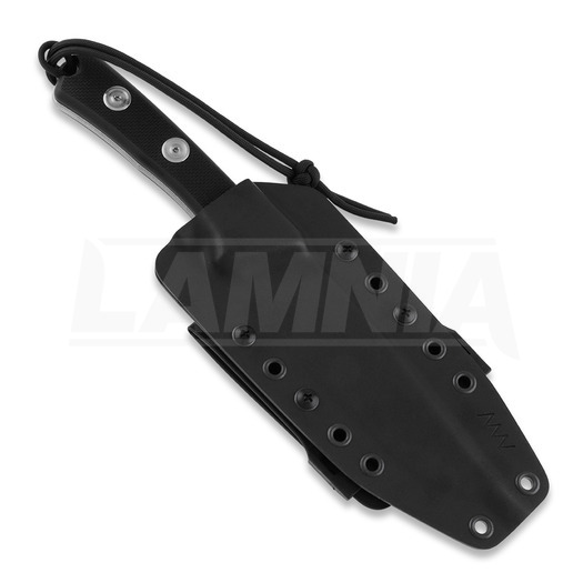 Nóż ANV Knives P300 Plain edge, kydex, czarny