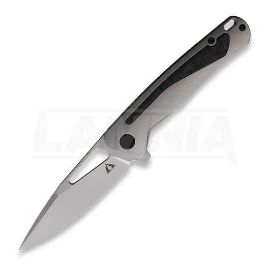 CMB Made Knives Spear Framelock CF folding knife, grey