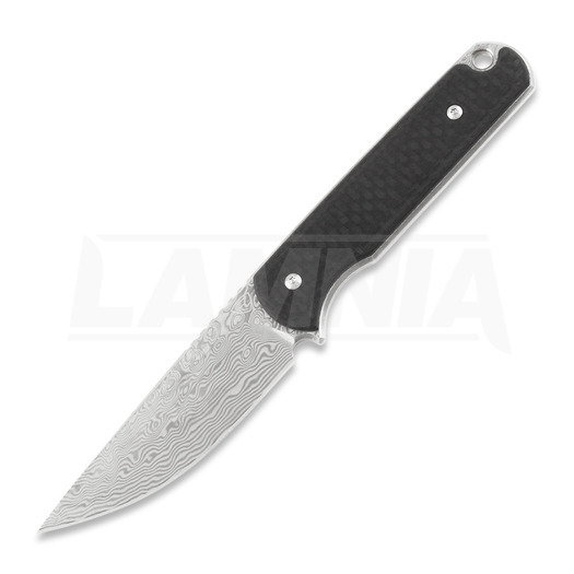Ferrum Forge Lackey Damascus knife, carbon fiber