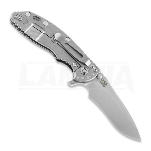 Hinderer XM-18 3.5 Tri-Way Recurve Stonewash folding knife, Black