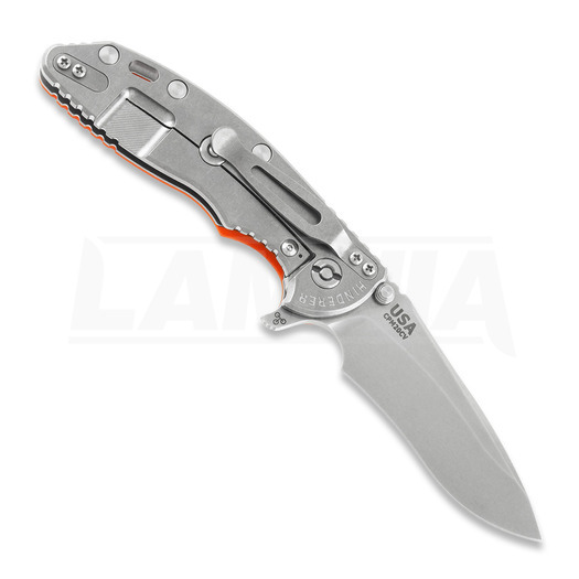 Πτυσσόμενο μαχαίρι Hinderer XM-18 3.5 Tri-Way Recurve Stonewash, Orange