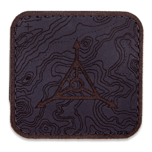 Triple Aught Design Topo Logo Leather Patch Black