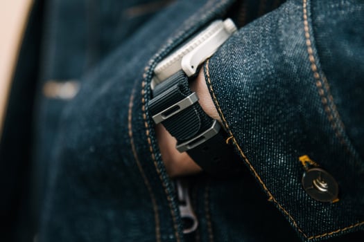 Triple Aught Design Quantum Watch Strap Black Topo, 22mm