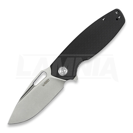 Kubey Tityus Liner Lock Flipper folding knife, black