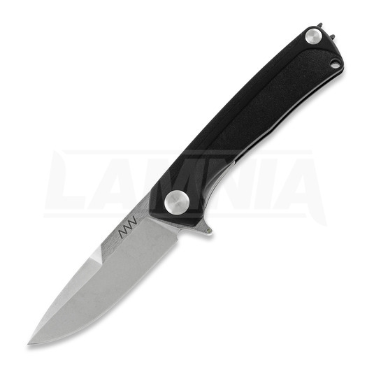 ANV Knives Z100 Plain edge 折叠刀, GRN, 黑色