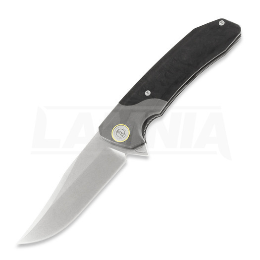 Maxace Goliath 2.0 CPM S90V Bowie folding knife, marble carbon fiber