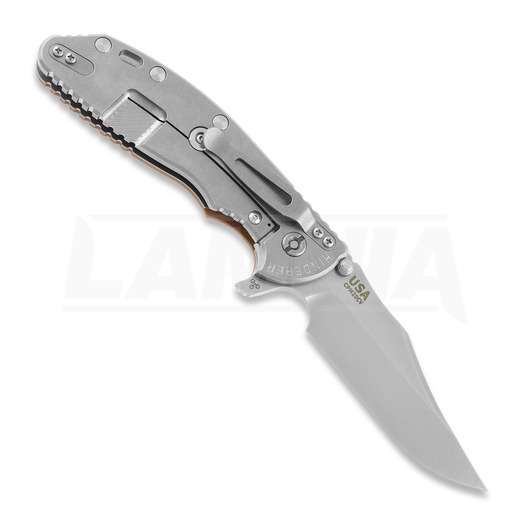 Couteau pliant Hinderer 4.0 XM-24 Bowie Tri-way Stonewashed, coyote