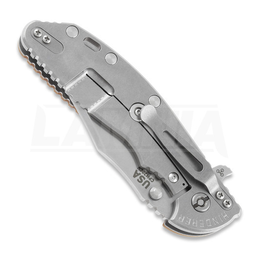 Hinderer 4.0 XM-24 Bowie Tri-way Stonewashed vouwmes, coyote