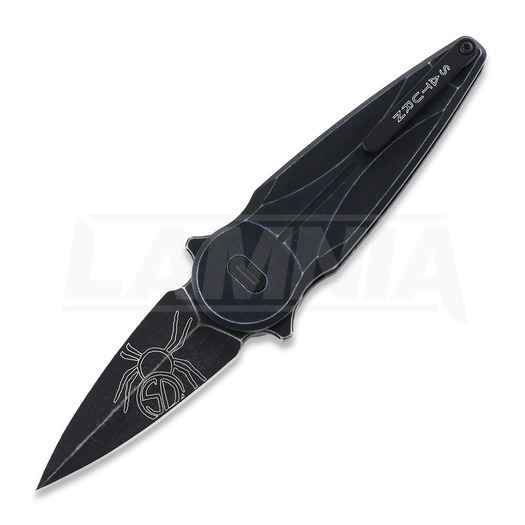 Fox Anarcnide Saturn folding knife, black idroglider, left, black FX-551SXALB