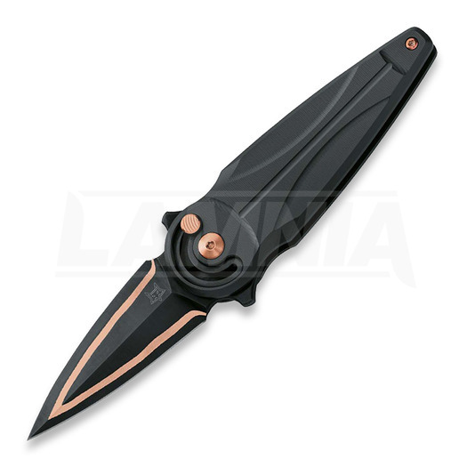Fox Anarcnide Saturn Carbon Copper Damascus folding knife FX-551TICOP
