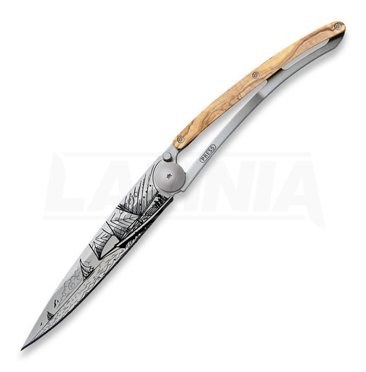 Складной нож Deejo 37g Olive Wood/Sailing