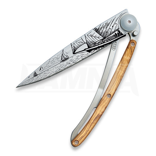 Deejo 37g Olive Wood/Sailing sklopivi nož