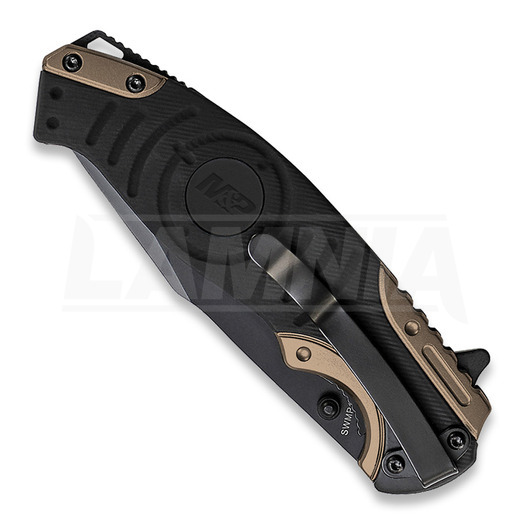 Smith & Wesson M&P Linerlock folding knife, black/brown