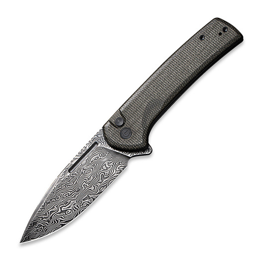 CIVIVI Conspirator Damascus סכין מתקפלת, dark green micarta C21006-DS1