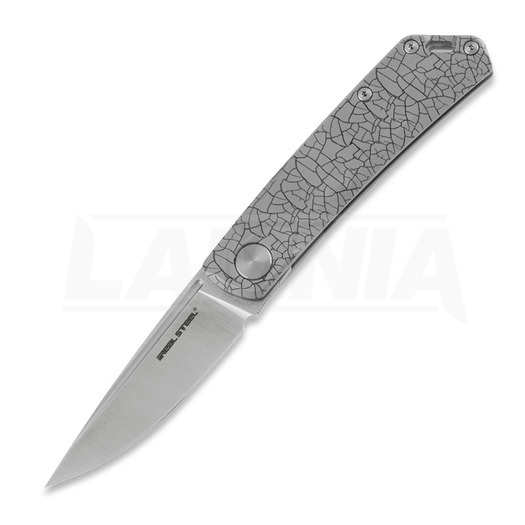 RealSteel Luna Ti-Patterns folding knife, grey crackle 7001-TC1