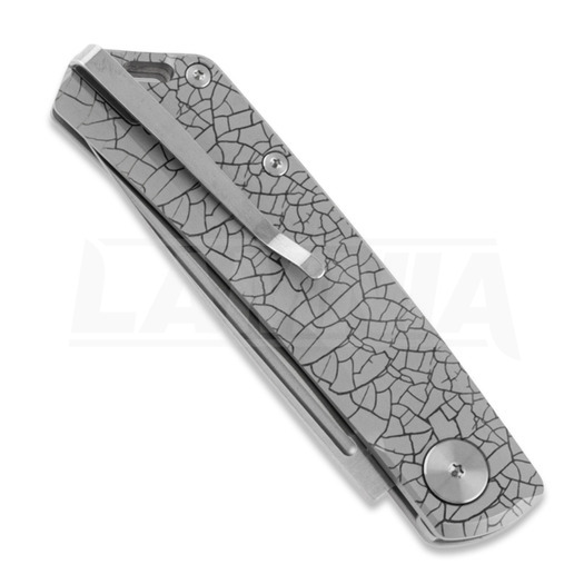 RealSteel Luna Ti-Patterns folding knife, grey crackle 7001-TC1