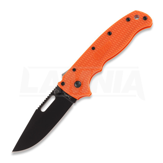 Demko Knives AD 20.5 DLC sulankstomas peilis, Clip Point, oranžinėnge