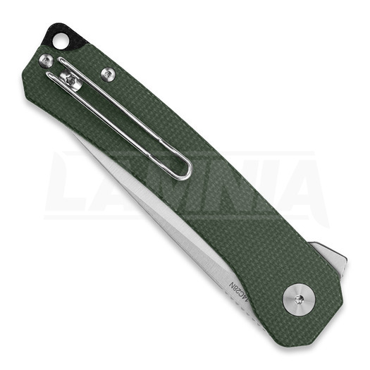QSP Knife Osprey Linerlock Green Micarta összecsukható kés