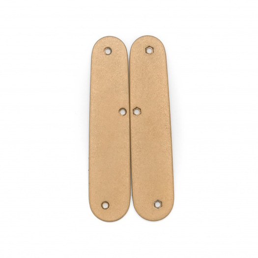 Flytanium Brass Scales for Victorinox Cadet Swiss Army Knife - Contoured
