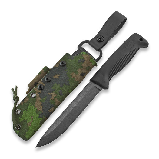 Peltonen Knives Нож Sissipuukko M95, camo kydex sheath