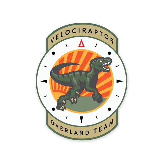 Prometheus Design Werx Velociraptor Overland Team Sticker
