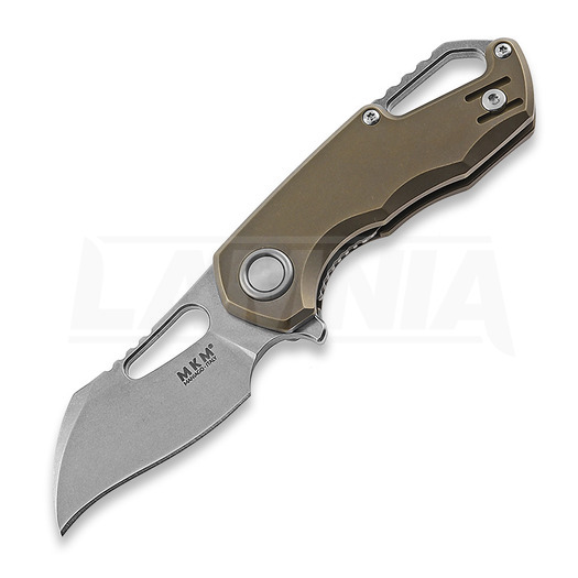 MKM Knives Isonzo M390 Hawkbill folding knife, bronze anodized titanium MKFX03M-1TBR