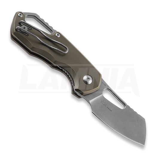 Skladací nôž MKM Knives Isonzo M390 Cleaver, bronze anodized titanium MKFX03M-2TBR