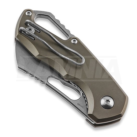 Zavírací nůž MKM Knives Isonzo M390 Cleaver, bronze anodized titanium MKFX03M-2TBR