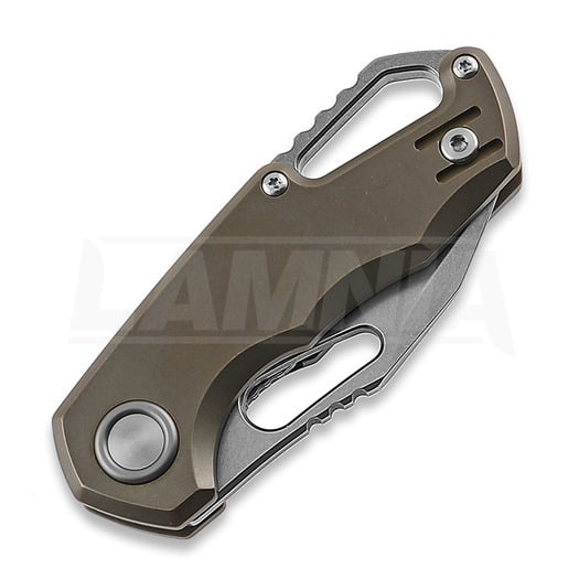 MKM Knives Isonzo M390 Clip Point Taschenmesser, bronze anodized titanium MKFX03M-3TBR