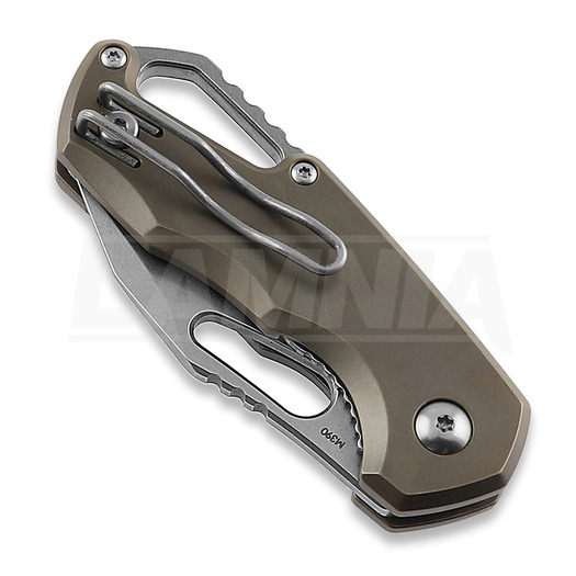 MKM Knives Isonzo M390 Clip Point sklopivi nož, bronze anodized titanium MKFX03M-3TBR