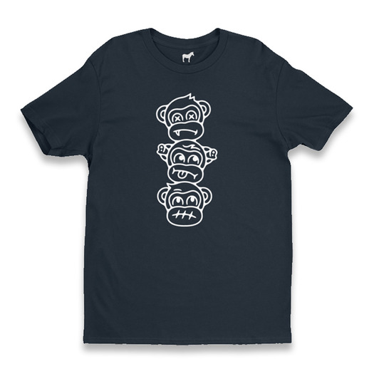 Audacious Concept Three Wise Monkeys 티셔츠, 파랑