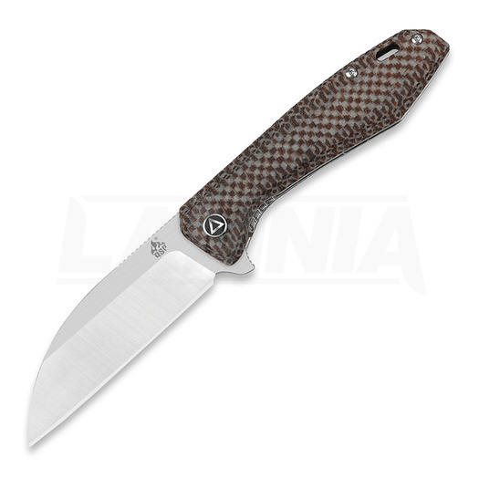 QSP Knife Pelican Linerlock Brown Satin folding knife