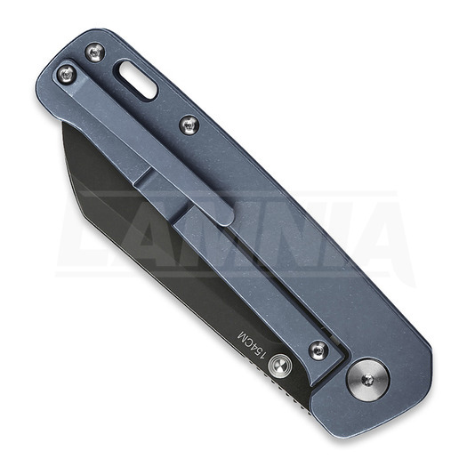 QSP Knife Penguin Linerlock Ti Blue 折り畳みナイフ, 青