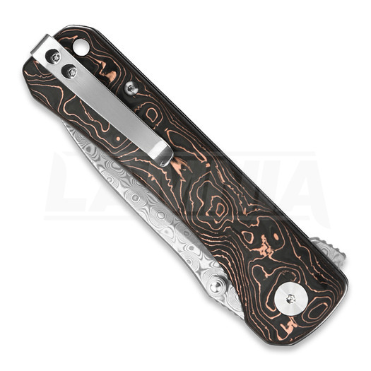 QSP Knife Hawk Linerlock Copper Foil CF folding knife