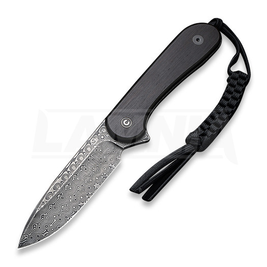 CIVIVI Fixed Blade Elementum Damascus kniv, ebony C2105-DS1