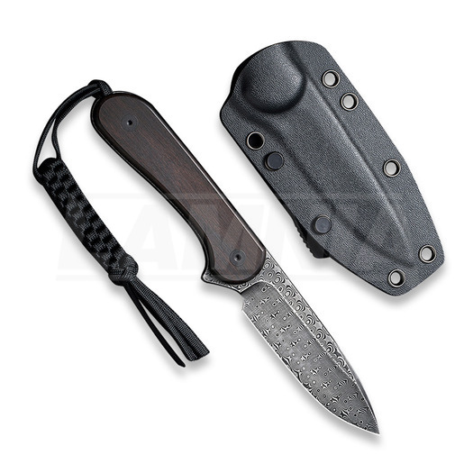CIVIVI Fixed Blade Elementum Damascus 刀, ebony C2105-DS1