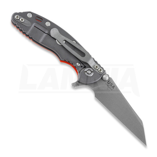 Couteau pliant Hinderer 3.0 XM-18 Wharncliffe Tri-way Working Finish Orange G10