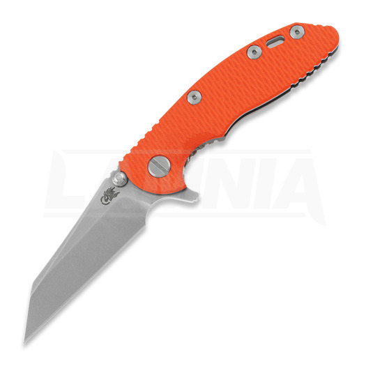 Hinderer 3.0 XM-18 Wharncliffe Tri-way Stonewash Orange G10 összecsukható kés