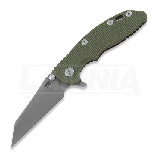 Складной нож Hinderer 3.0 XM-18 Wharncliffe Tri-Way Battle Bronze OD Green G10
