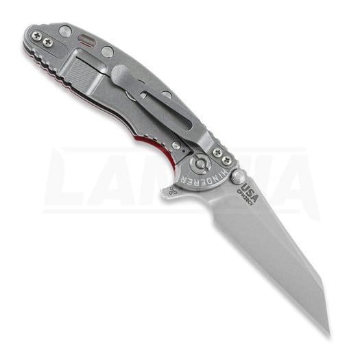Couteau pliant Hinderer 3.0 XM-18 Wharncliffe Tri-Way Stonewash Red G10