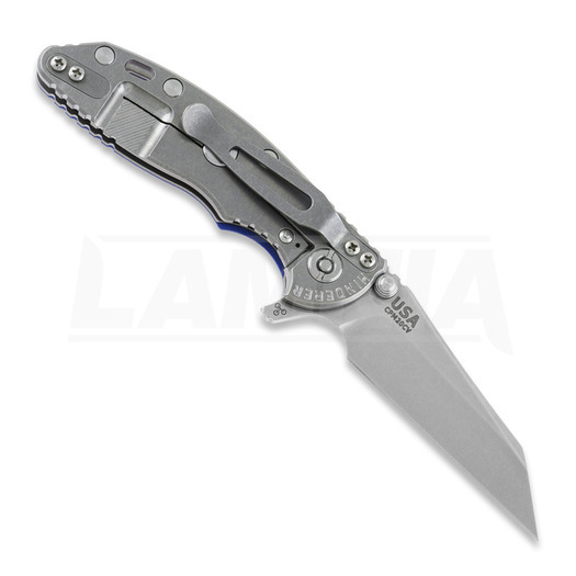 Hinderer 3.0 XM-18 Wharncliffe Tri-Way Stonewash Blue G10 folding knife