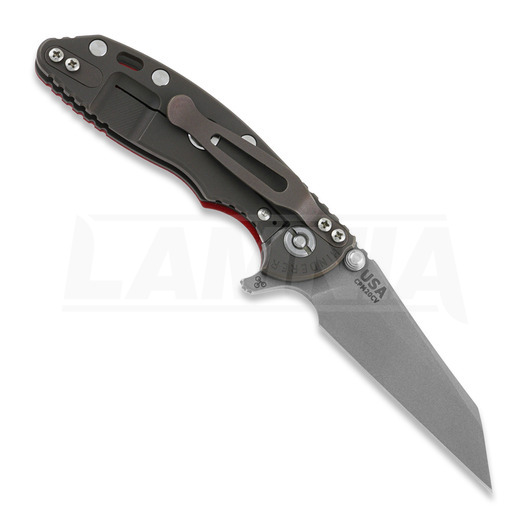 Couteau pliant Hinderer 3.0 XM-18 Wharncliffe Tri-Way Battle Bronze Red G10