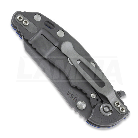 Couteau pliant Hinderer 3.0 XM-18 Wharncliffe Tri-Way Working Finish Blue G10