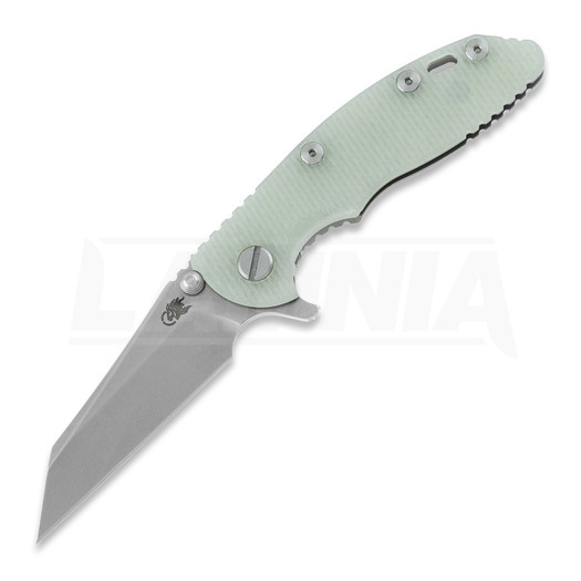 Hinderer 3.0 XM-18 Wharncliffe Tri-Way Stonewash Translucent Green G10 folding knife
